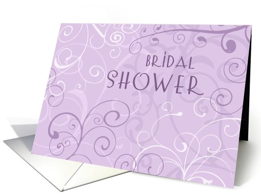 Purple Swirls Bridal Shower Invitation card (597801)