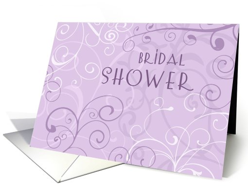 Purple Swirls Bridal Shower Invitation card (597801)