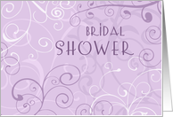 Purple Swirls Bridal Shower Invitation Card