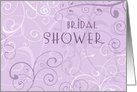Purple Swirls Bridal Shower Invitation Card
