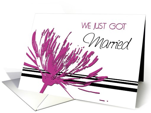 Black and Pink Marriage Announcement card (598271)