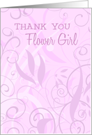 Pink Flowers Thank You Flower Girl Card