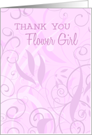 Pink Flowers Thank You Flower Girl Cousin Card