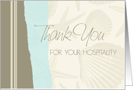 Shells Turquoise Hospitality Thank You Card