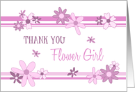 Thank You Flower Girl, pink flowers card