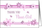 Thank You Flower Girl, pink flowers card