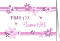 Thank You Sister Flower Girl, pink flowers card