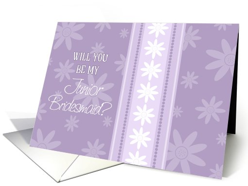 Purple Flowers Sister Junior Bridesmaid Invitation card (601721)