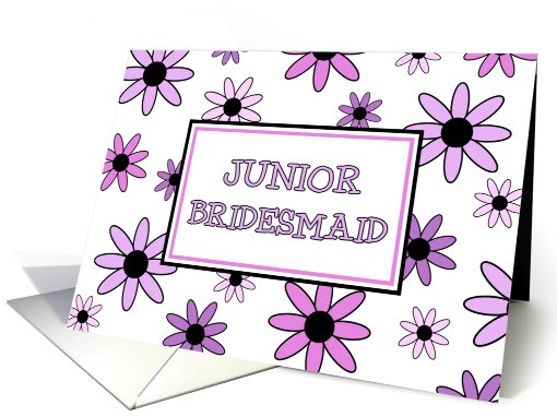 Flowers Niece Thank You Junior Bridesmaid card (601946)