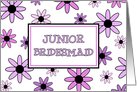 Flowers Niece Thank You Junior Bridesmaid Card