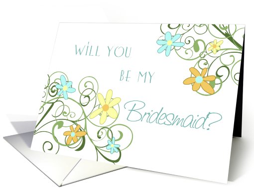 Garden Flowers Friend Bridesmaid Invitation card (602060)
