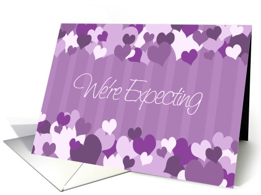 Purple Hearts We're Expecting Announcement card (602079)