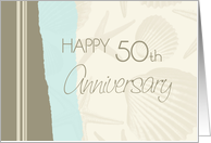 Seashells Happy 50th Anniversary Card