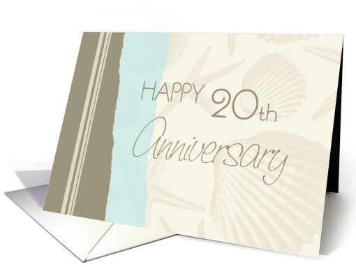 Seashells Happy 20th Anniversary card (602234)