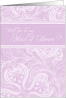 Lavender Floral Best Friend Maid of Honor Invitation Card