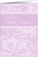 Lavender Floral Sister Matron of Honor Invitation Card