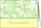 Green and Yellow Engagement Congratulations Card
