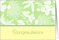Green and Yellow New Home Congratulations Card