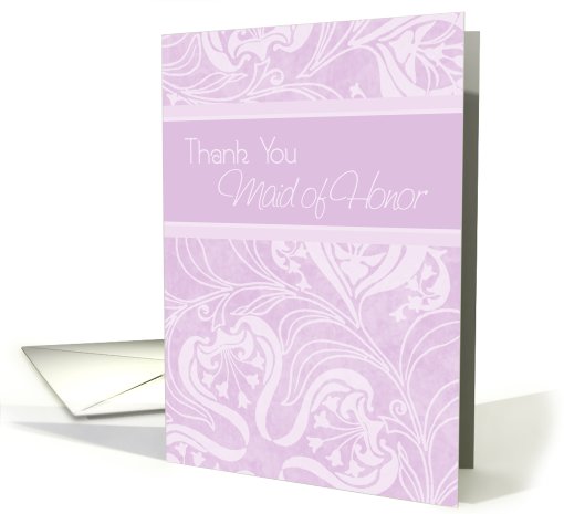 Thank You Maid of Honor, Lavander Floral card (603094)
