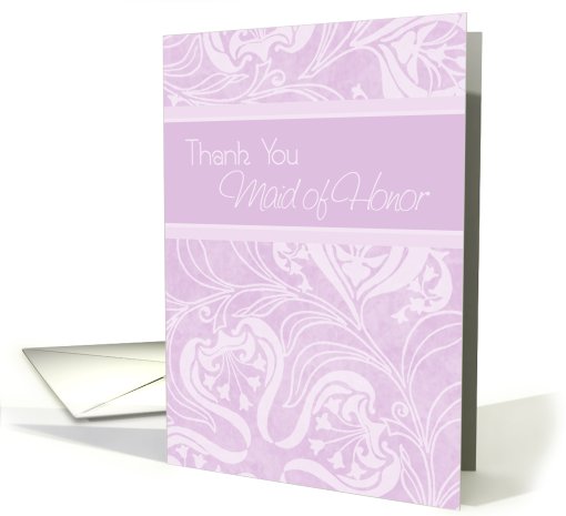 Thank You Best Friend, Maid of Honor, Pink Floral card (603101)