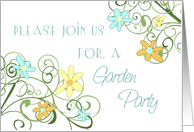 Floral Garden Party Invitation card