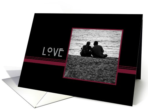 Love  Happy Anniversary Card Couple on the Beach card (607452)