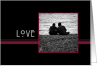 Love Happy Anniversary Card Couple on the Beach card