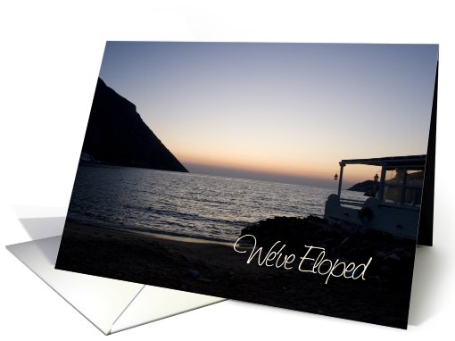 Beach Sunset Elopement Announcement card (607891)