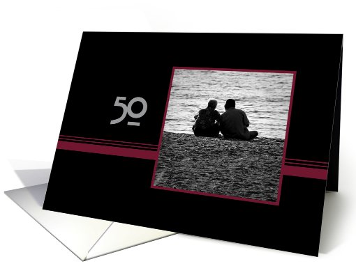 Couple in Love 50th Wedding Anniversary card (607910)