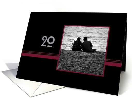 Couple in Love 20th Wedding Anniversary card (608257)