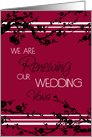 Red Floral Wedding Vow Renewal Invitation Card