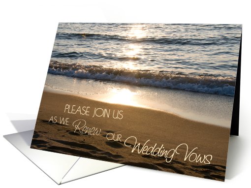 Wave at Sunset Vow Renewal Invitation card (609124)