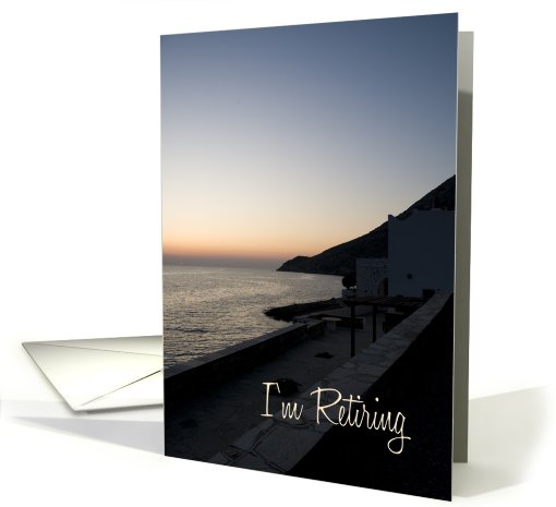 Sunset Retirement Announcement card (609676)