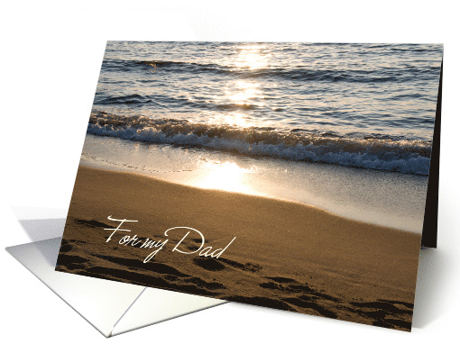 Wave at Sunset From Daughter Dad Happy Father's Day card (615577)