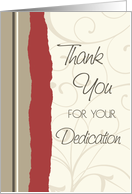 Red and Beige Employee Anniversary Card