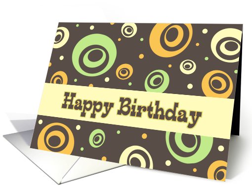 Retro Happy Birthday card (616284)