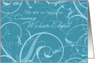 Turquoise Floral Elopement Announcement Card