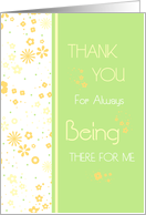 Spring Flowers Thank You Friend Card