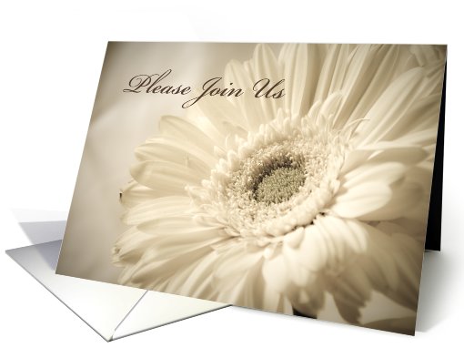 White Flower Dinner Party Invitation card (618584)