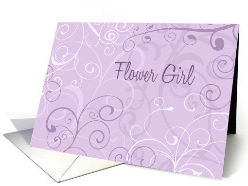 Purple Swirls Cousin Flower Girl Invitation card (619136)