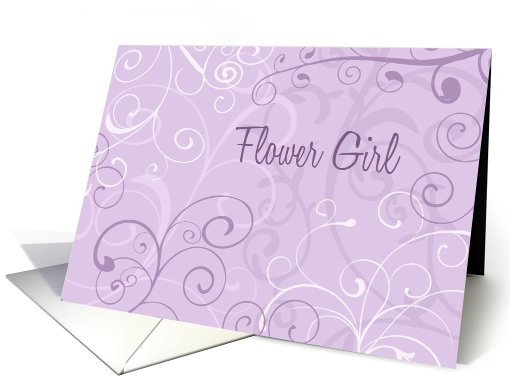 Purple Swirls Niece Flower Girl Invitation card (619137)