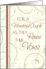 Beige Swirls For Couple Congratulations Vow Renewal Card