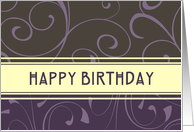 Purple Swirl Business From All of Us Card Birthday Card