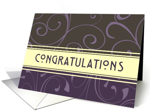 Purple Swirl Business Employee Anniversary card (621025)