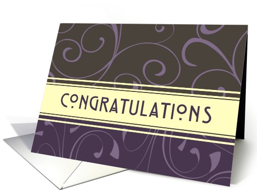 Purple Swirl Congratulations card (621028)