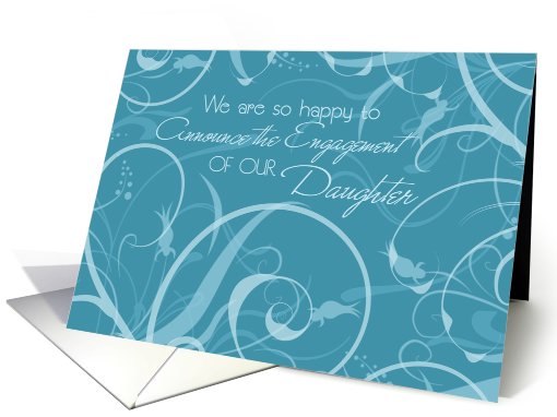 Turquoise Daughter Engagement Announcement card (621046)