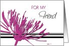 Pink Flower Friend Honorary Bridesmaid Thank You Card