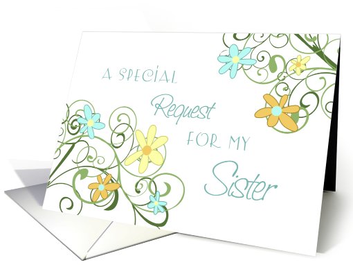 Garden Flowers Sister Matron of Honor Invitation card (626524)