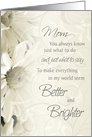 White Flowers Mother’s Birthday Card