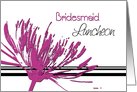 Pink Flower Bridal Luncheon Invitation Card